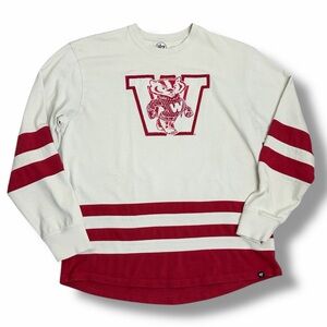 47 Brand Retro Wisconsin Badgers Men’s Jersey Shirt Size XL Hockey University